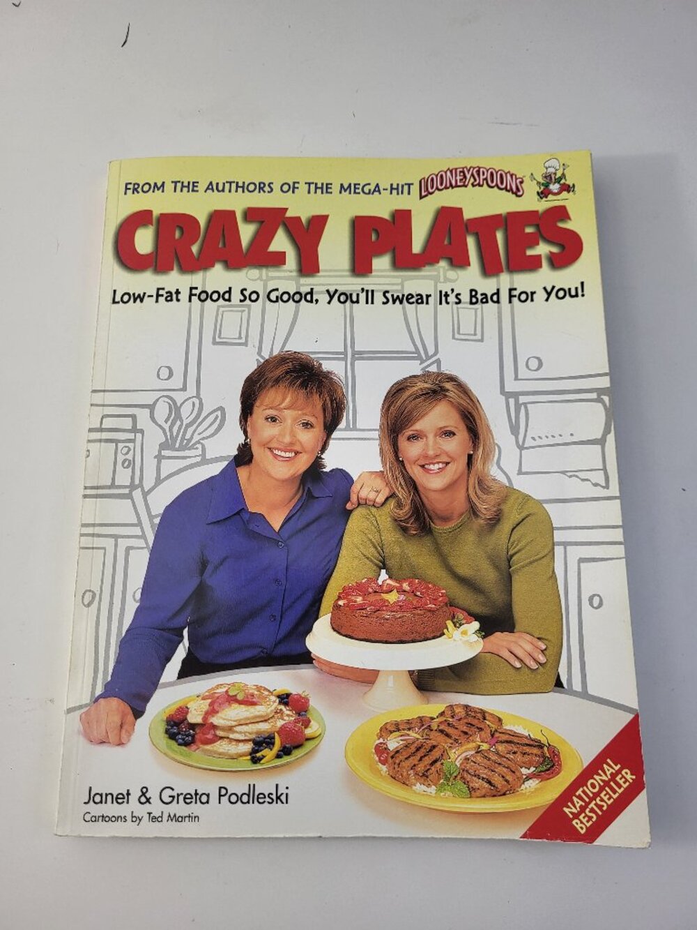 Janet & Greta Podleski Crazy Plates Cookbook Paperback | Healthy Low-Fat Recipes